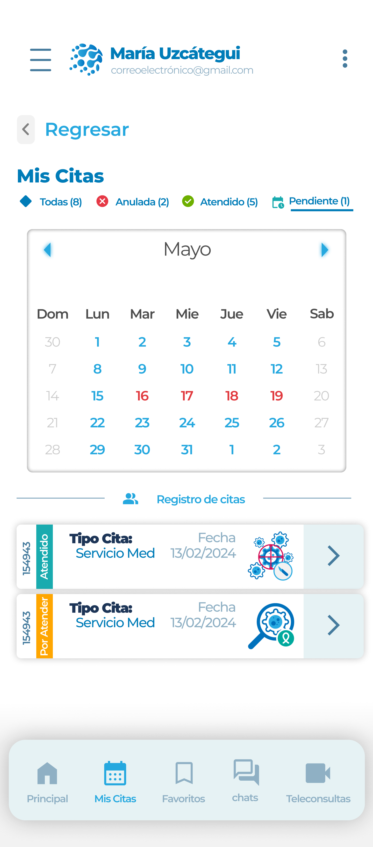 Pantalla de la app SUGOS